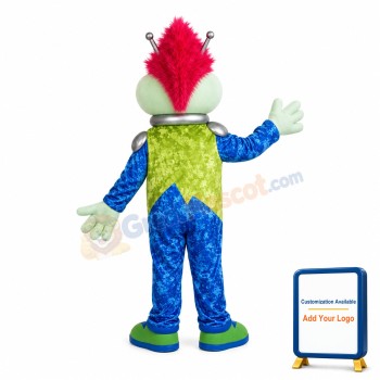 Big Mouth Purple Hair Alien Mascot Costume