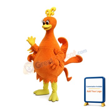Cartoon Orange Turkey Mascot Costume For Festival