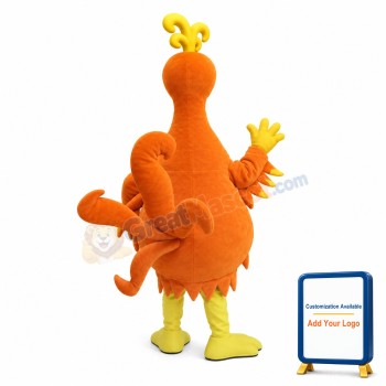 Cartoon Orange Turkey Mascot Costume For Festival