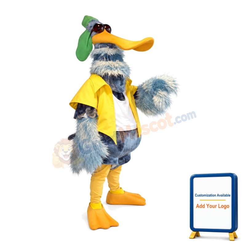 Casual Duck With Sunglasses Mascot Costume