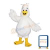 Adult All White Chicken Mascot Costume
