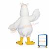 Adult All White Chicken Mascot Costume