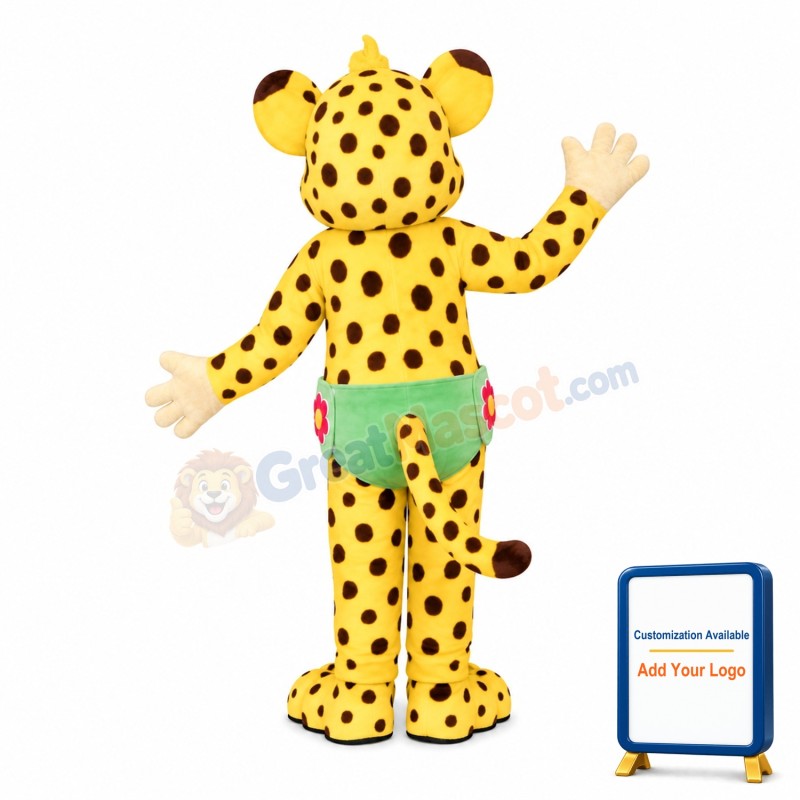 Adult Size Little Yellow Leopard Mascot Costume