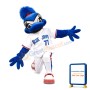 Sports Blue Bird With Jersey Mascot Costume