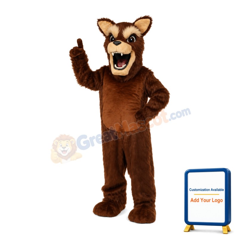 Screaming Brown Dog Mascot Costume