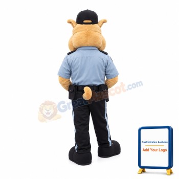 Big Mouth Police Dog With Sunglasses Mascot Costume
