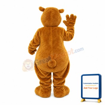 Likable Tall Brown Bear Mascot Costume