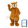 Likable Tall Brown Bear Mascot Costume
