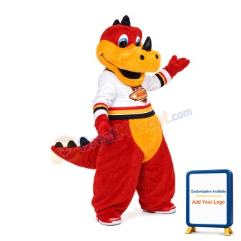 Brown & Orange Little Dinosaur Mascot Costume
