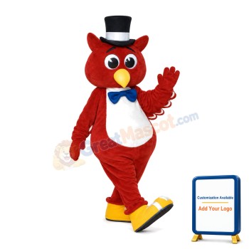Walking Eagle With Blue Tie Mascot Costume