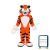 Orange Tiger With Number Plate Mascot Costume