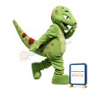 Running Green Dinosaur Mascot Costume