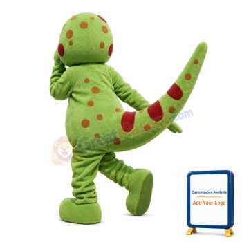 Running Green Dinosaur Mascot Costume