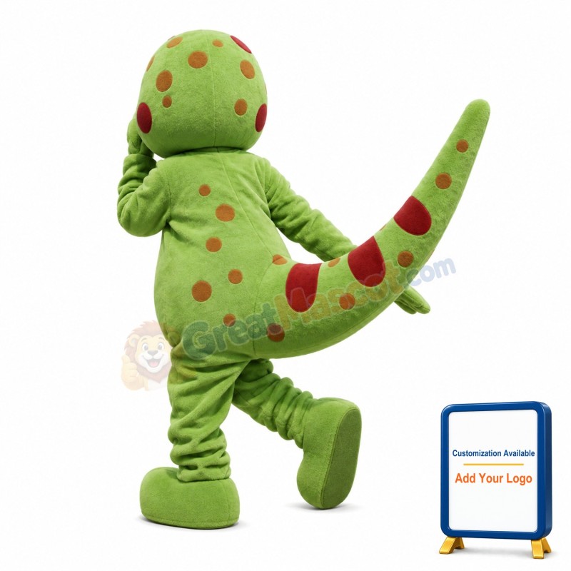 Running Green Dinosaur Mascot Costume