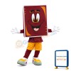 Chocolate Square Head Doll Mascot Costume