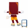 Chocolate Square Head Doll Mascot Costume