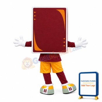Chocolate Square Head Doll Mascot Costume