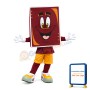 Chocolate Square Head Doll Mascot Costume