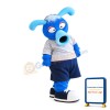 Strange Blue Monster With Flared Mouth Mascot Costume