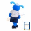 Strange Blue Monster With Flared Mouth Mascot Costume