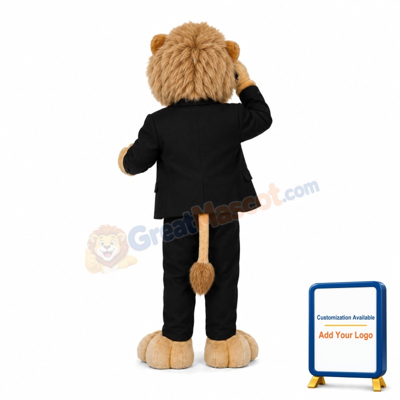 Handsome Cool Lion With Sunglasses Mascot Costume