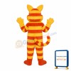 Yellow & Orange Striped Cat Mascot Costume