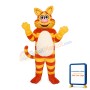 Yellow & Orange Striped Cat Mascot Costume