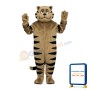 Short Plush Grey Tiger Mascot Costume