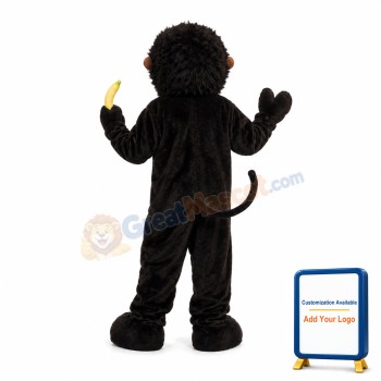Smart Chimpanzee Holding Banana Mascot Costume