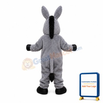 For Activity Grey Donkey Mascot Costume