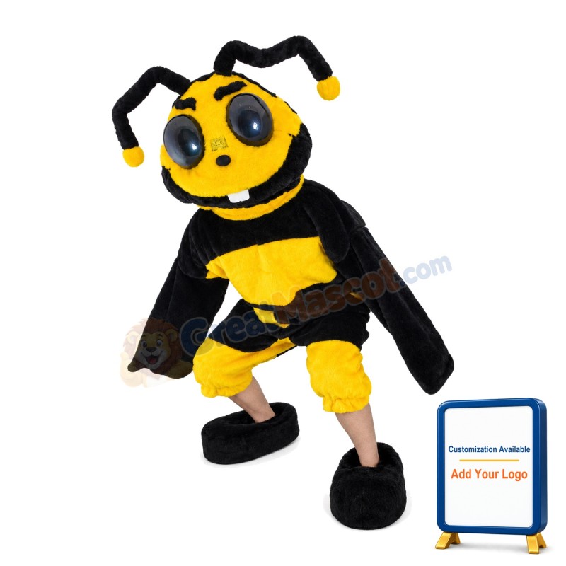 Adult Style Bee With Long Antenna Mascot Costume