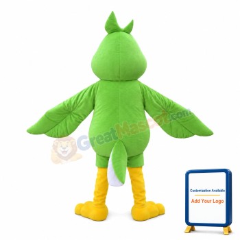 Unisex Emerald Bird Mascot Costume