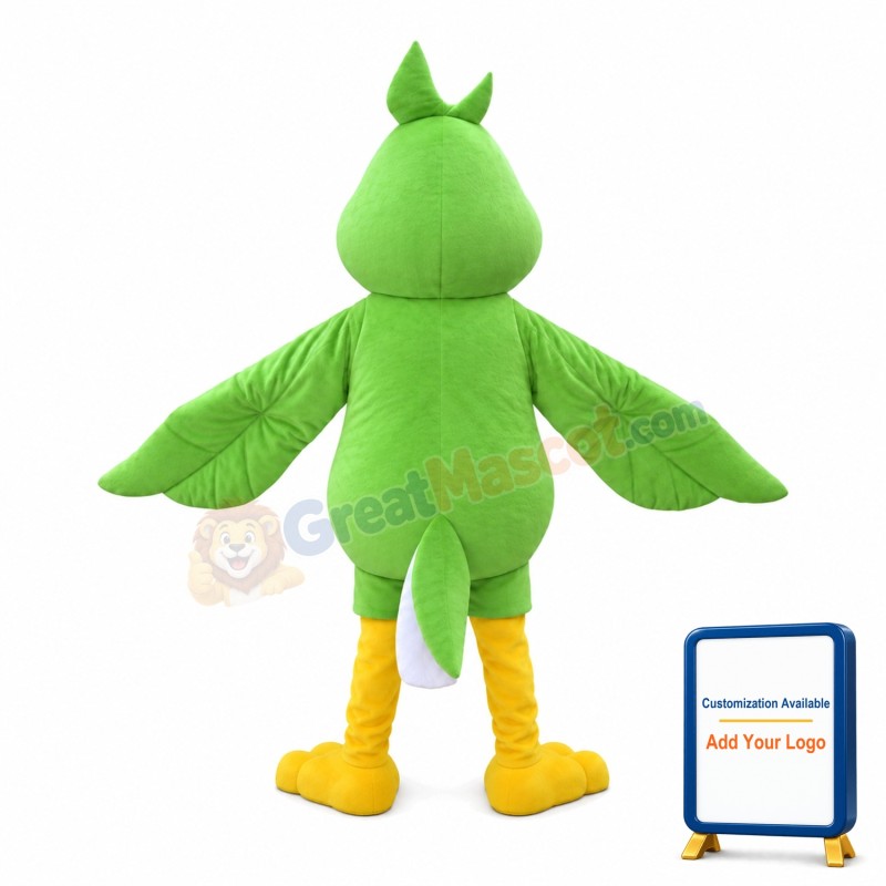 Unisex Emerald Bird Mascot Costume