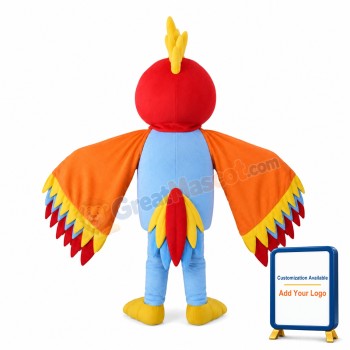 Colorful Bird With Orange Wings Mascot Costume