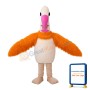 Long Neck Bird With Pink Beak Mascot Costume