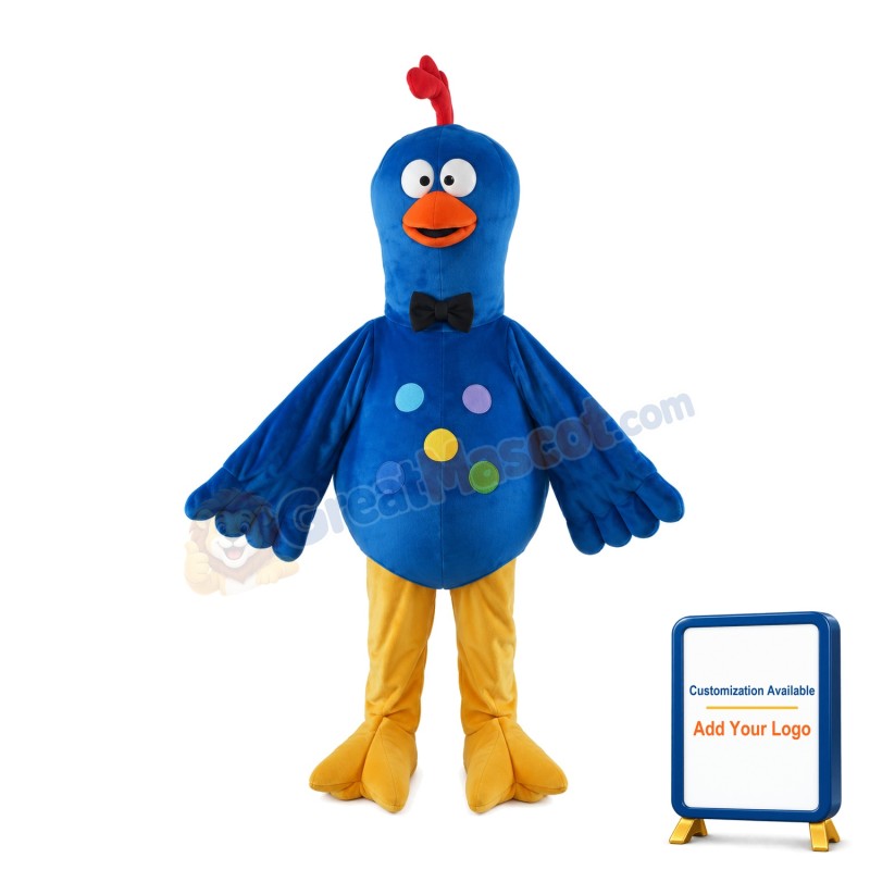 Dazed Blue Little Bird Mascot Costume