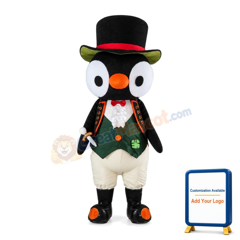 Big Eyes Knight Penguin Mascot Costume