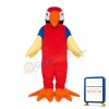 Hairy Cartoon Red Bird Mascot Costume