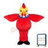 Round Body Red Chicken Mascot Costume