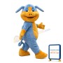 Happy Walking Blue & Yellow Pig Mascot Costume