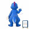 Blue Dinosaur Baby With White Belly Mascot Costume