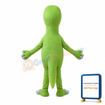 Tall Slim Green Dinosaur Baby Mascot Costume