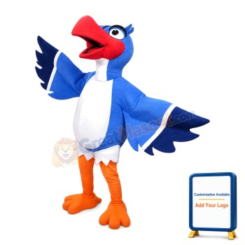 Lively Singing Blue Bird Mascot Costume