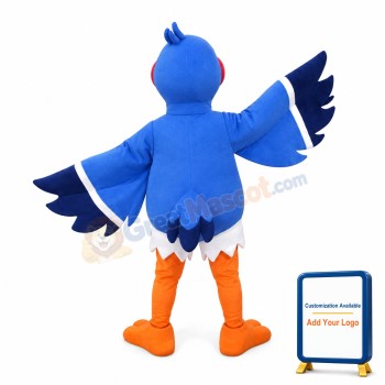 Lively Singing Blue Bird Mascot Costume