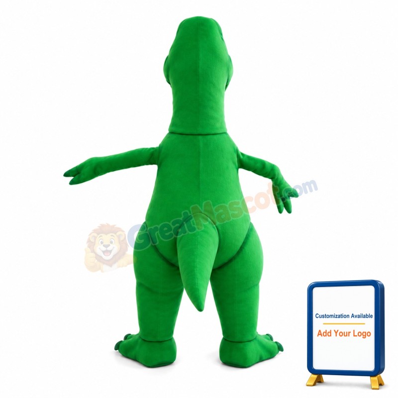 Strong Muscle Green Dinosaur Mascot Costume