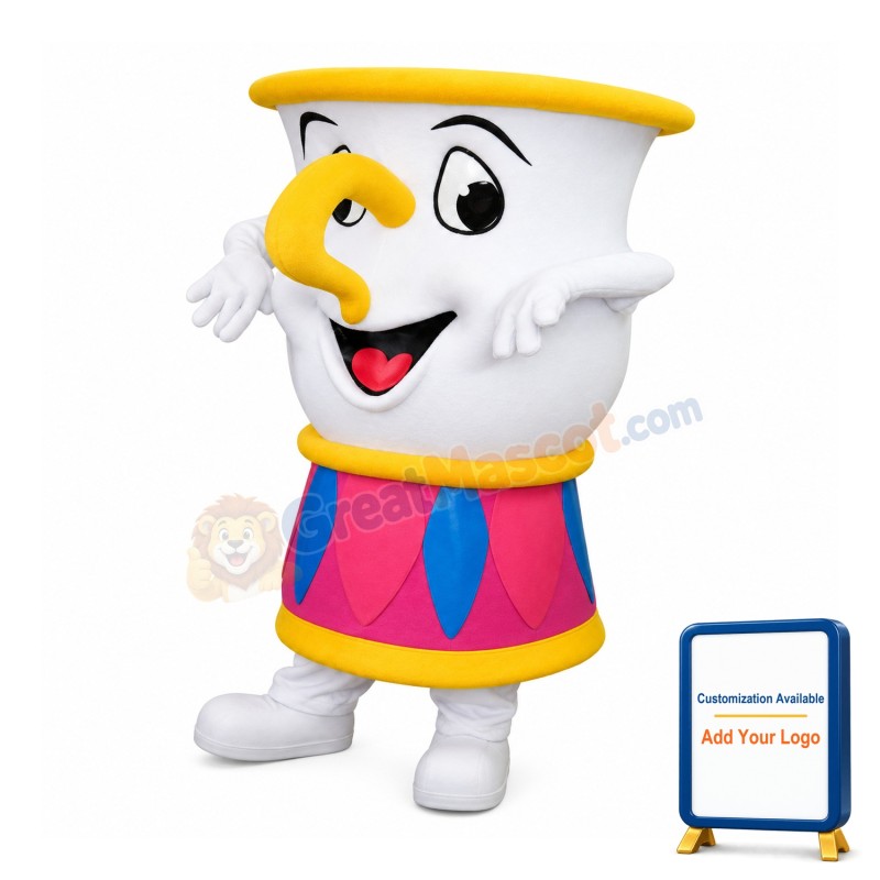 Cartoon Tea Cup With Handle Mascot Costume