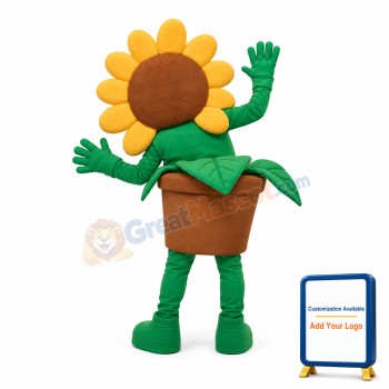 Sunny Sunflower With Flower Pot Mascot Costume