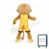 Playing Athlete Lion With Brown Set Mascot Costume