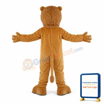 Roaring Brown Lion Mascot Costume