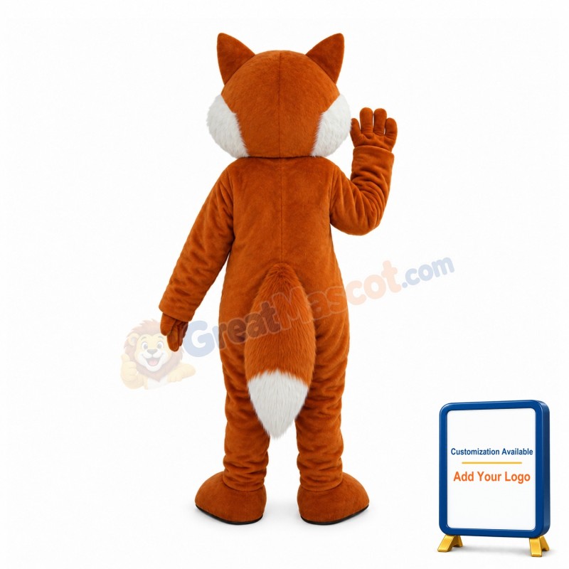 Cunning Red Brown Fox Mascot Costume